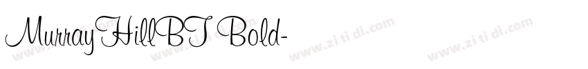 MurrayHillBT Bold字体转换